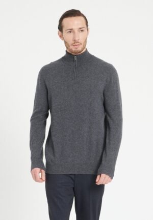 Pull camionneur homme en cachemire gris anthracite - LUKE 4