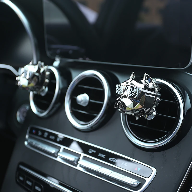 PAS DE PARFUM Bulldog Désodorisant Parfum de voiture Décoration de voiture Auto Geur Clip Bulldog Parfum Parfum Voiture Diffuseur de voiture – Image 3