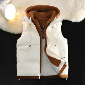 Gilet en duvet de coton pour hommes, automne hiver, collégiens, ample, à la mode, épais, veste rembourrée en coton pour hommes