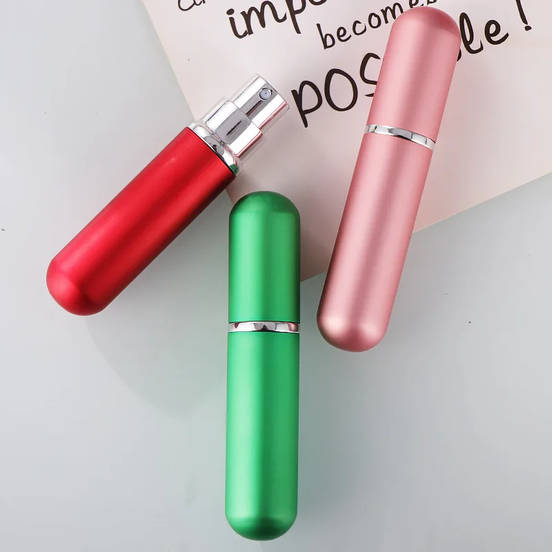 Mini bouteille de parfum en verre Portable de 5ml, 1 pièce, atomiseur de voyage en aluminium, vide en métal, atomiseur de parfum – Image 2