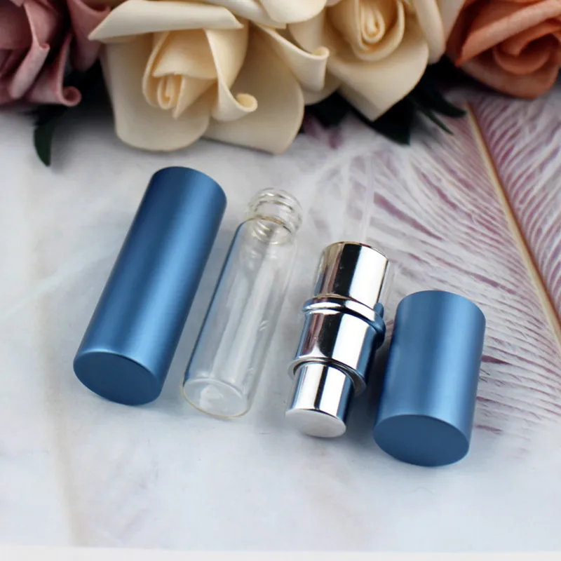 1PC 5ml 10ml Portable Mini Perfume Glass Bottle Travel Aluminum Spray Atomizer Empty Metal Parfume Atomiser Sprayer – Image 4