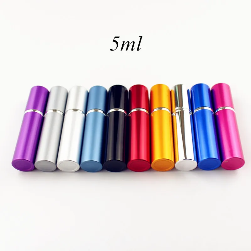 1PC 5ml 10ml Portable Mini Perfume Glass Bottle Travel Aluminum Spray Atomizer Empty Metal Parfume Atomiser Sprayer – Image 3