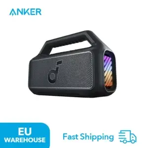 (Stock ue) Sound core Boom 2 haut-parleur extérieur 80W BassUp 2.0 24H batterie IPX7 flotteurs étanches lumière LED caisson de basses