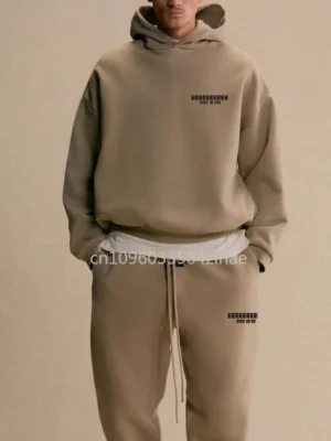 Ensembles de sweat à capuche pour hommes de conception de luxe poitrine dos Silicone lettre Logo deux pièces ensembles marque de créateur survêtements de sport surdimensionnés pour hommes