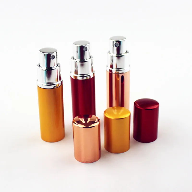 1PC 5ml 10ml Portable Mini Perfume Glass Bottle Travel Aluminum Spray Atomizer Empty Metal Parfume Atomiser Sprayer – Image 2