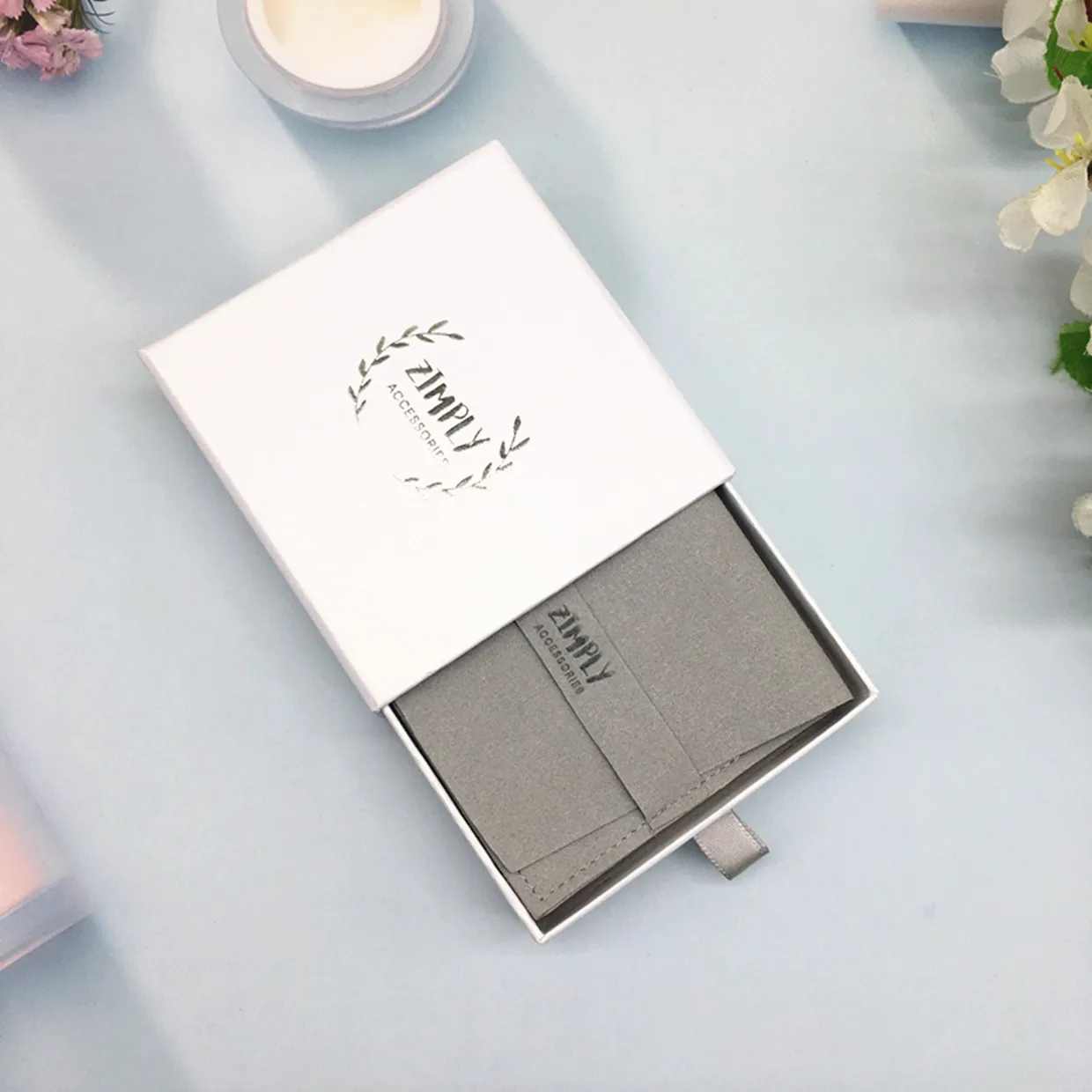 20 pièces rose mode luxueux microfibre enveloppe bijoux pochette sac Logo personnalisé papier bijoux paquet ensemble Coffret Schmuck boîtes – Image 4