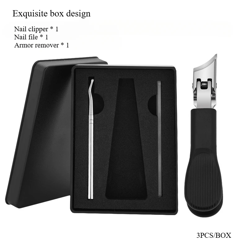 Coupe-ongles anti-éclaboussures, pince diagonale, outils de manucure, ménage spécial anti-éclaboussures, vente en gros, coffret de limes à ongles