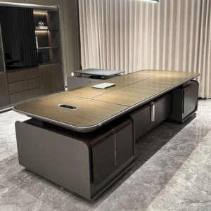 Bureau de bureau de luxe moderne Organisateur d’écriture Bureaux de bureau Gestionnaire de table esthétique Étude d’ordinateur en forme de L Ordinateur Meubles modernes