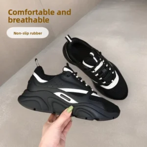 Chaussures de course pour Couple, nouveau Style, fond épais, brille dans la nuit, pour papa, B22, à la mode, respirantes, décontractées, tendance sportive, 2025