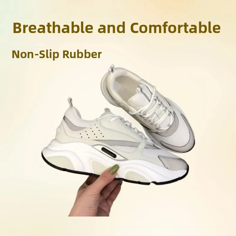 Chaussures de course pour Couple, nouveau Style, fond épais, brille dans la nuit, pour papa, B22, à la mode, respirantes, décontractées, tendance sportive, 2025 – Image 2