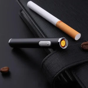 Allume-cigare Rechargeable en métal classique, Mini cylindrique, sans flamme, Recharge électronique, briquet USB, cadeau pour fumeur