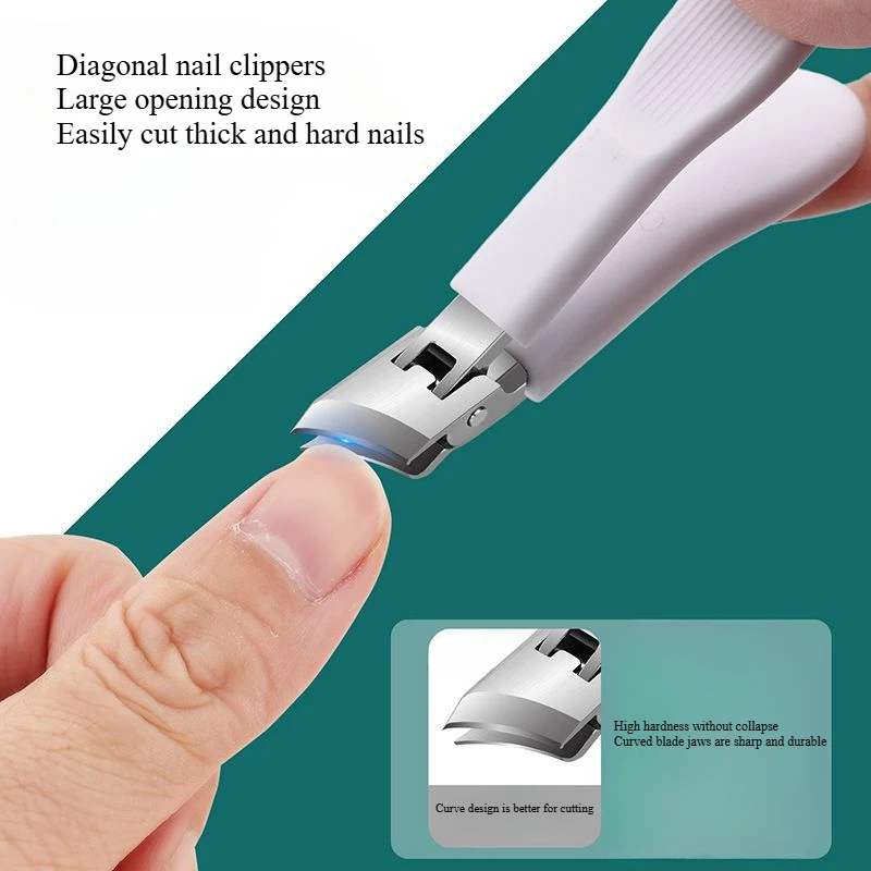 Coupe-ongles anti-éclaboussures, pince diagonale, outils de manucure, ménage spécial anti-éclaboussures, vente en gros, coffret de limes à ongles – Image 4