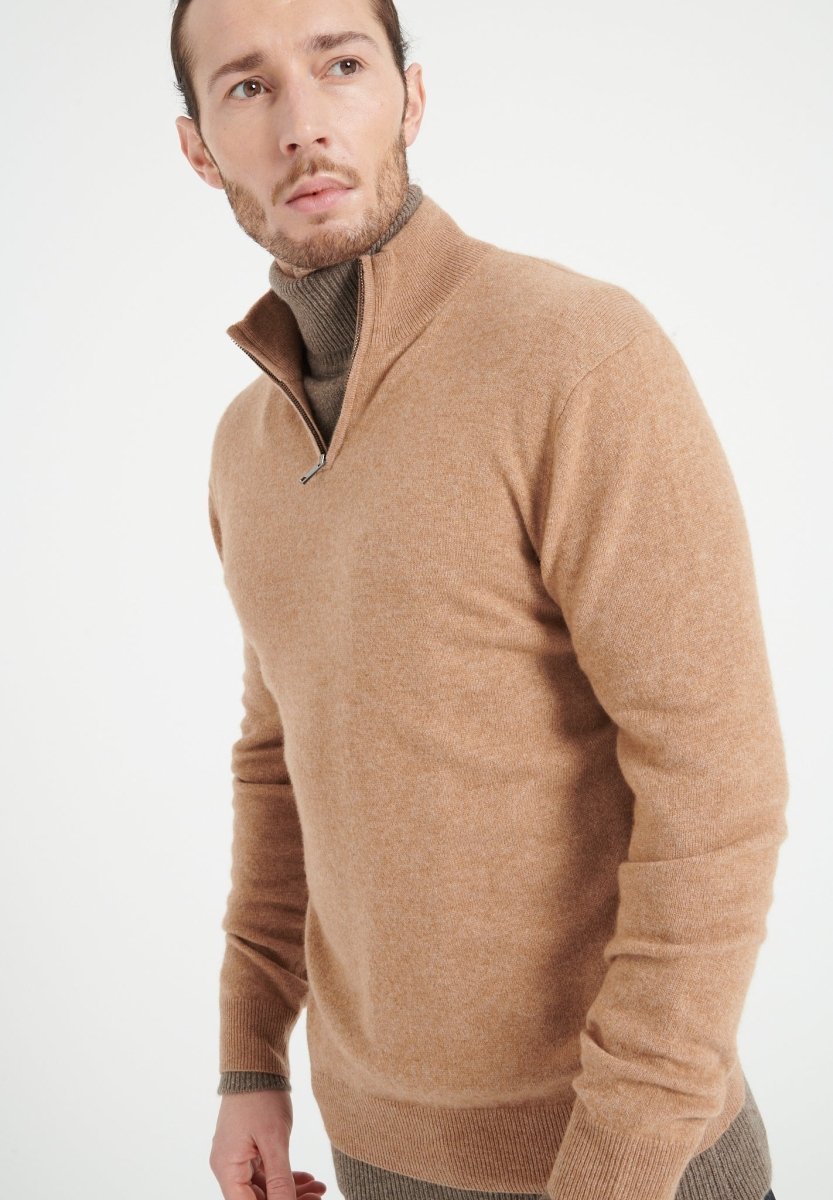 Pull camionneur homme en cachemire camel - LUKE 4 – Image 4