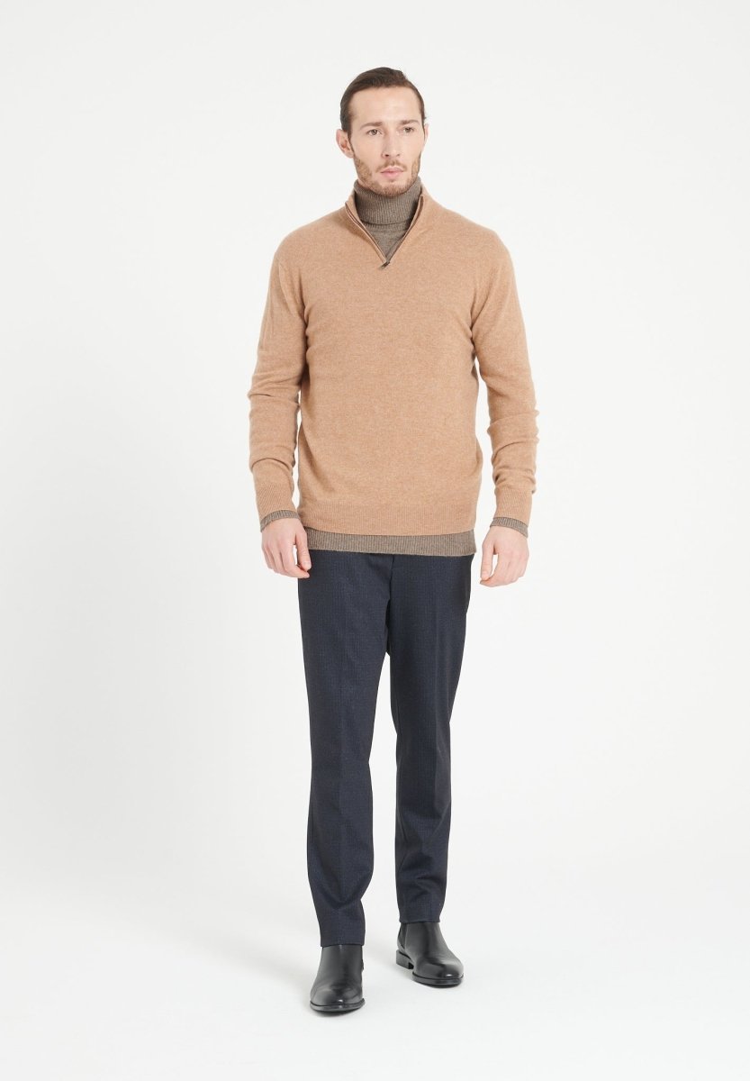 Pull camionneur homme en cachemire camel - LUKE 4 – Image 9