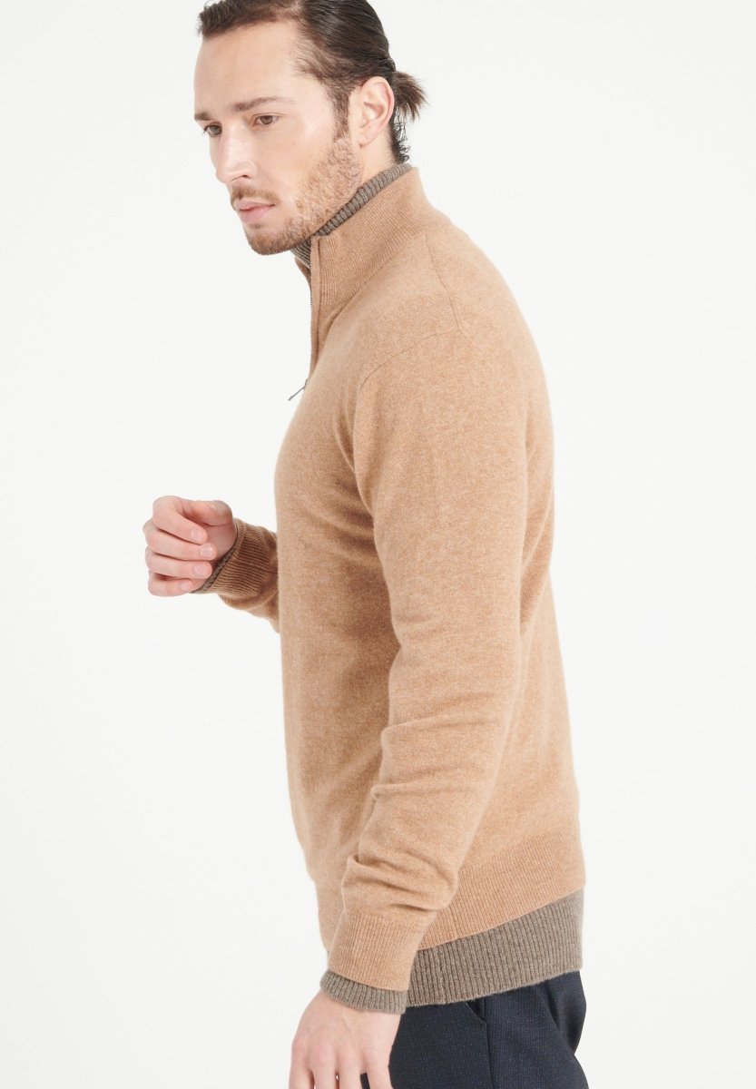 Pull camionneur homme en cachemire camel - LUKE 4 – Image 3